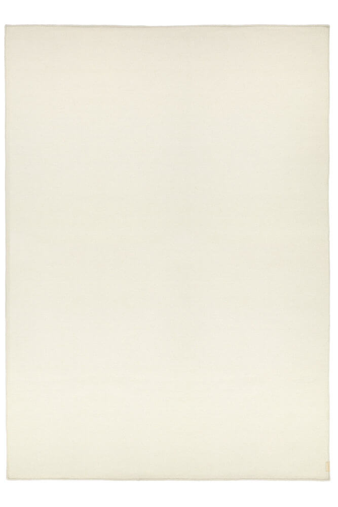 White Plain Wool Rug