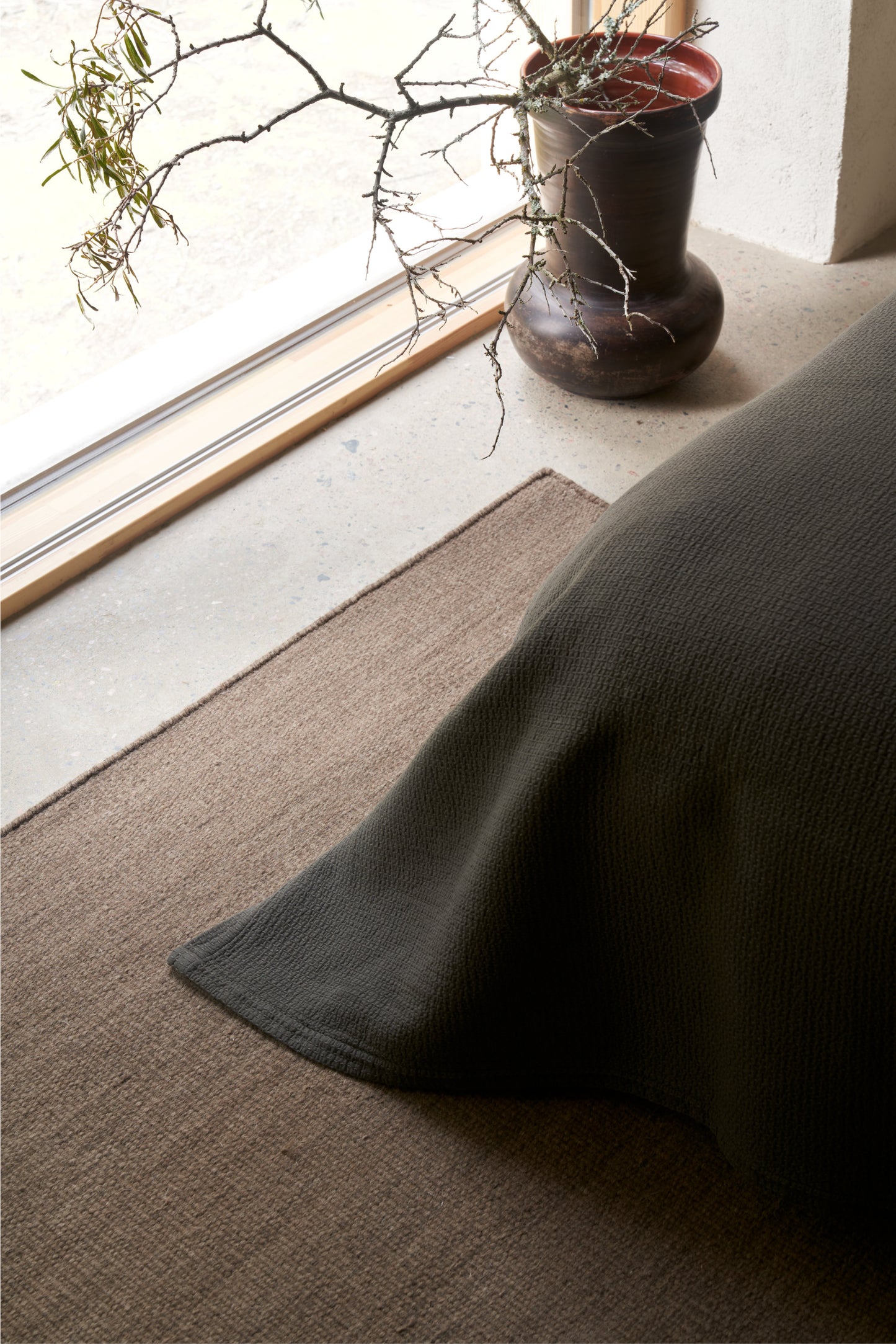 Polku Bedspread, Grey