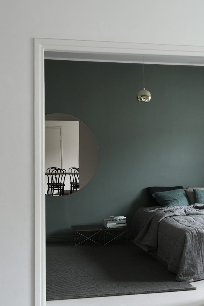 Linen Square Bedspread Graphite