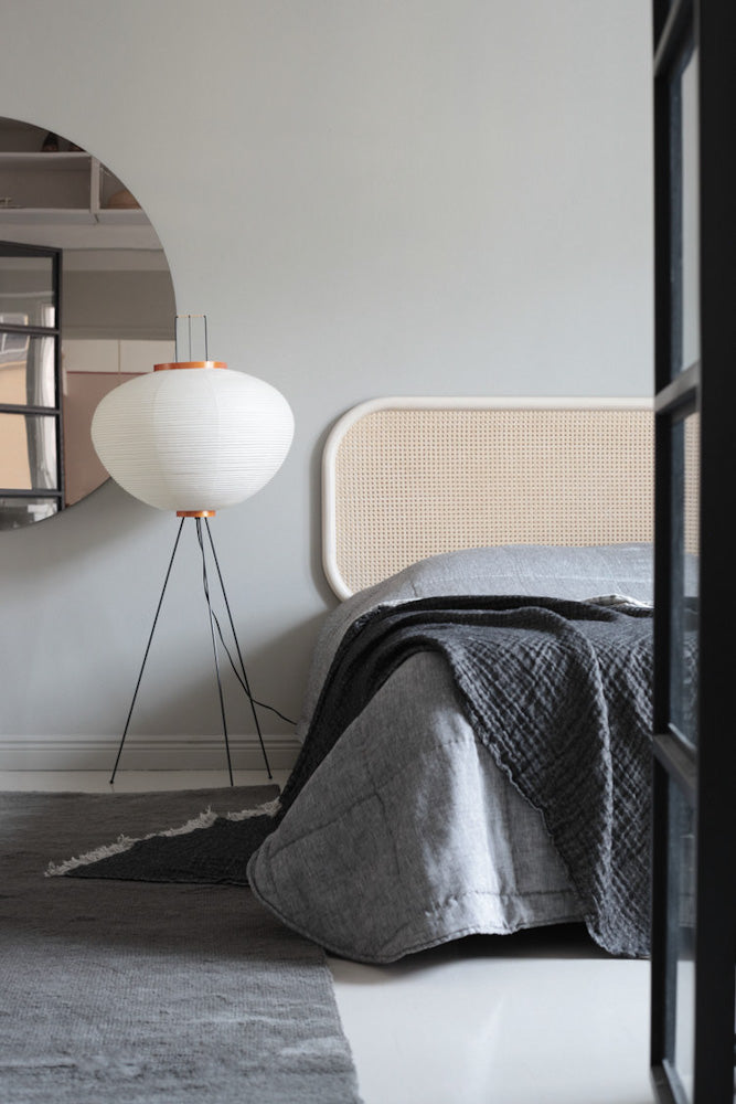 Linen Square Bedspread Graphite