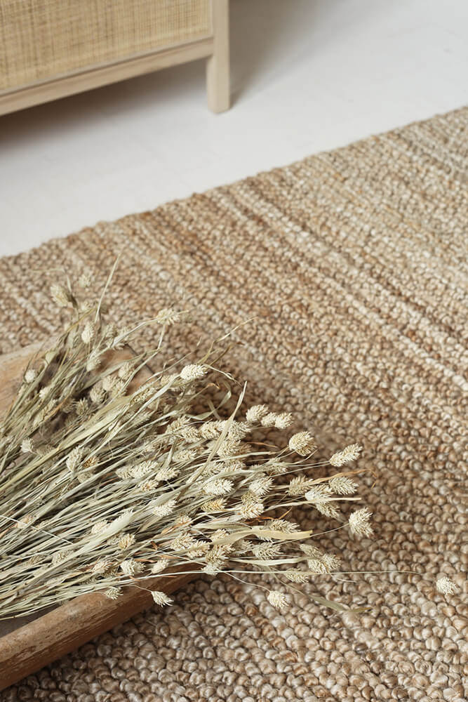 Natural Loop Hemp Rug interior