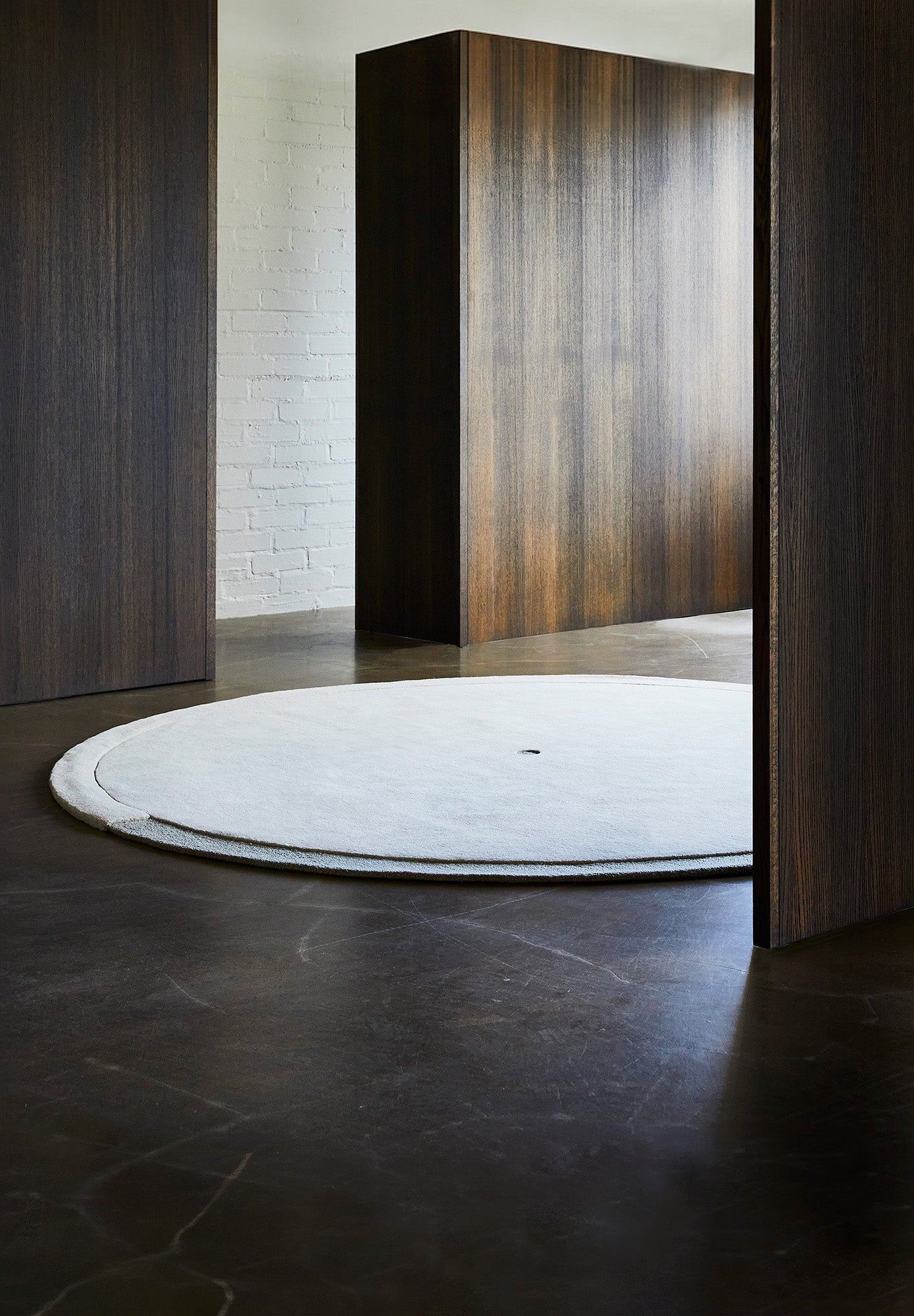 Geo Zero Blue pyöreä villamatto