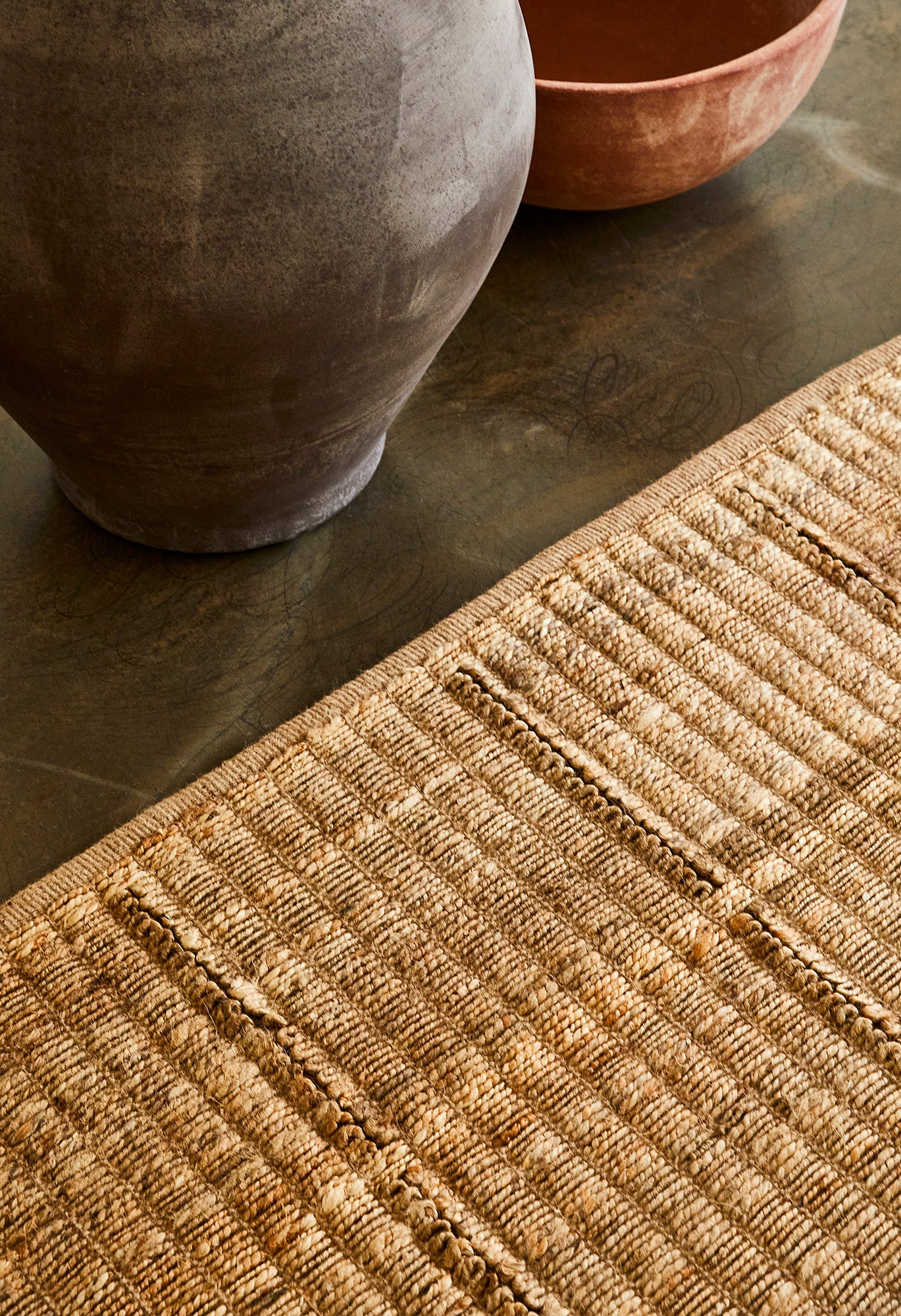 Waffle Line hemp carpet