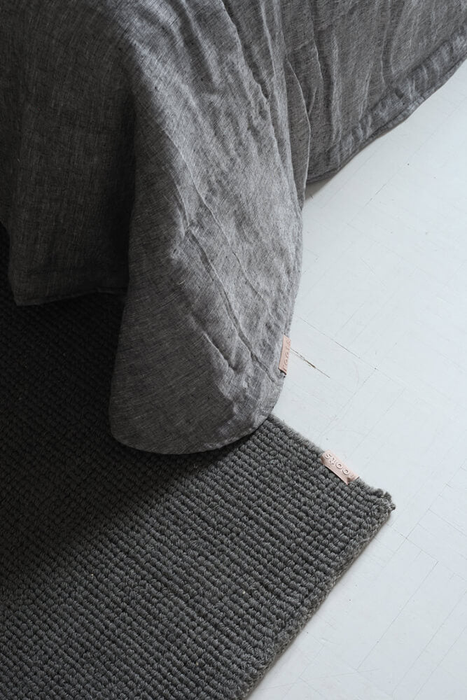 Linen Square Bedspread Graphite