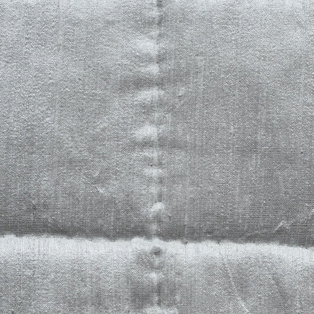 Silver Silk Square Bedspread closeup
