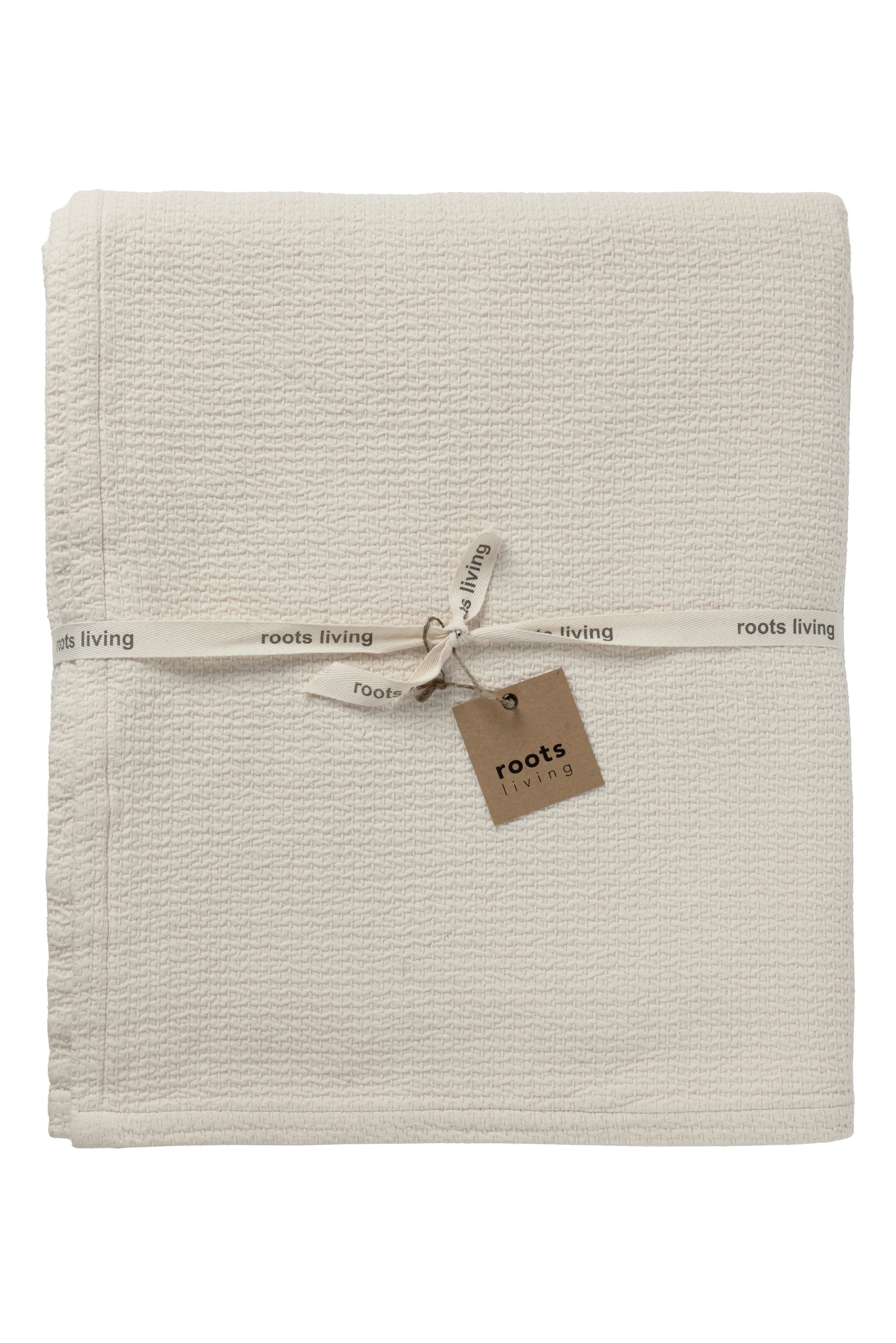 Polku Bedspread, Ecru