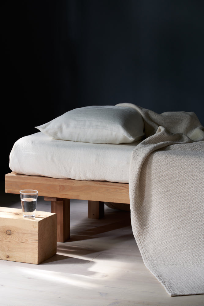 Linen Flat Sheet, white 260×270 cm