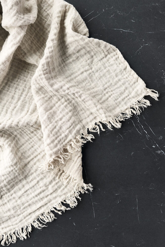 Natural Linen Throw interior
