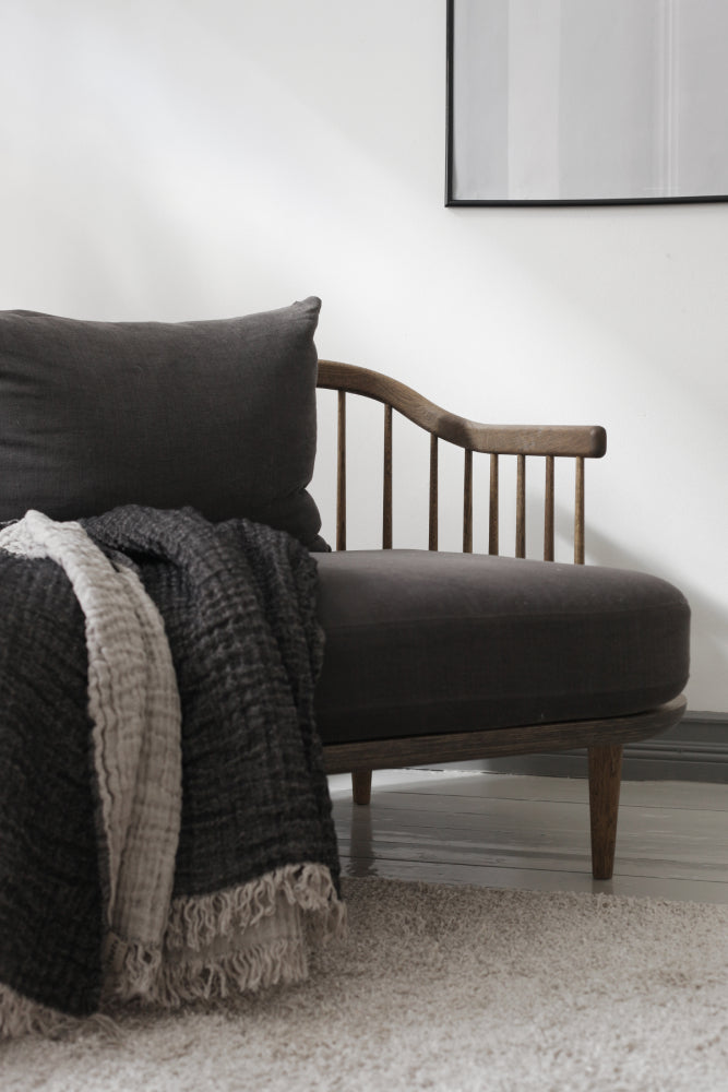 Roots Linen -torkkupeitto, grafiitinharmaa