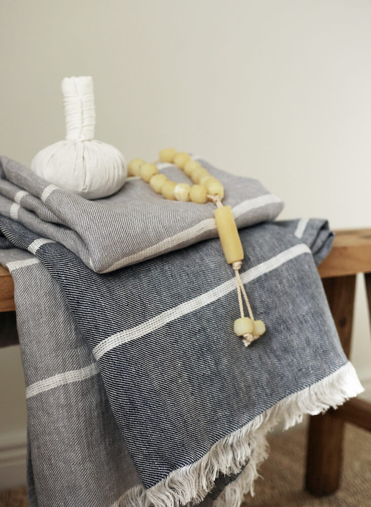 Linen Towel Blue
