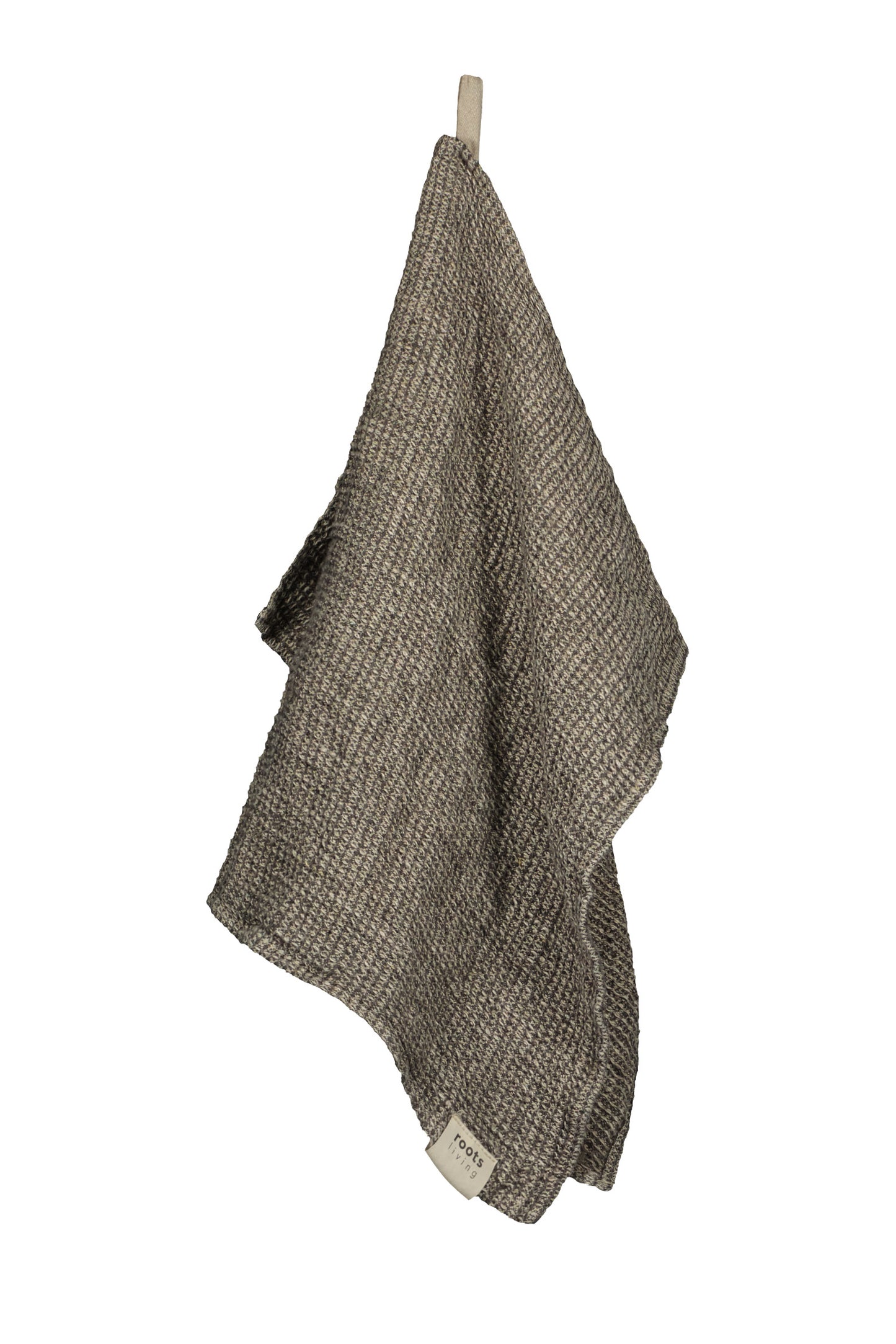 Waffle Linen hand towel 2 pcs, charcoal