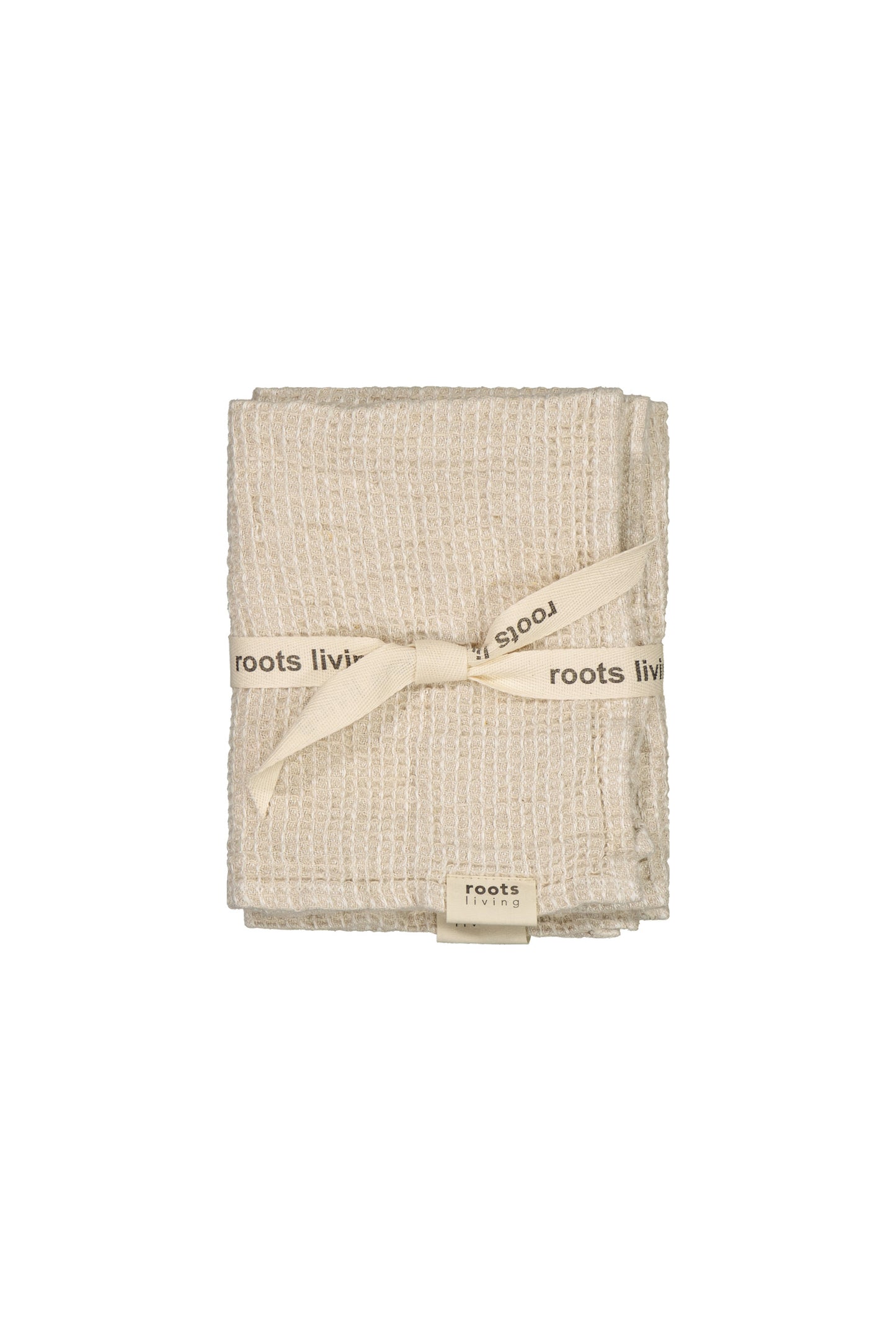 Waffle Linen hand towel 2 pcs, natural