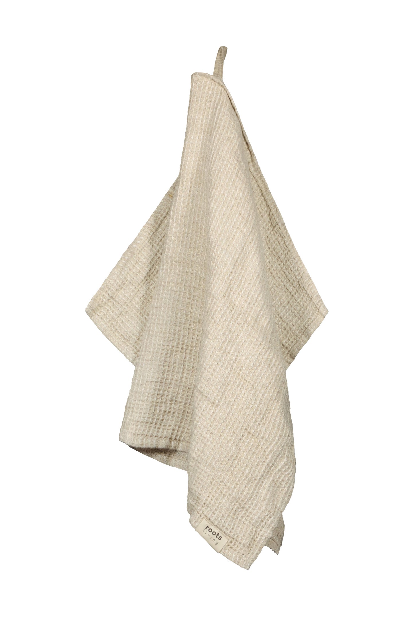 Waffle Linen hand towel 2 pcs, natural