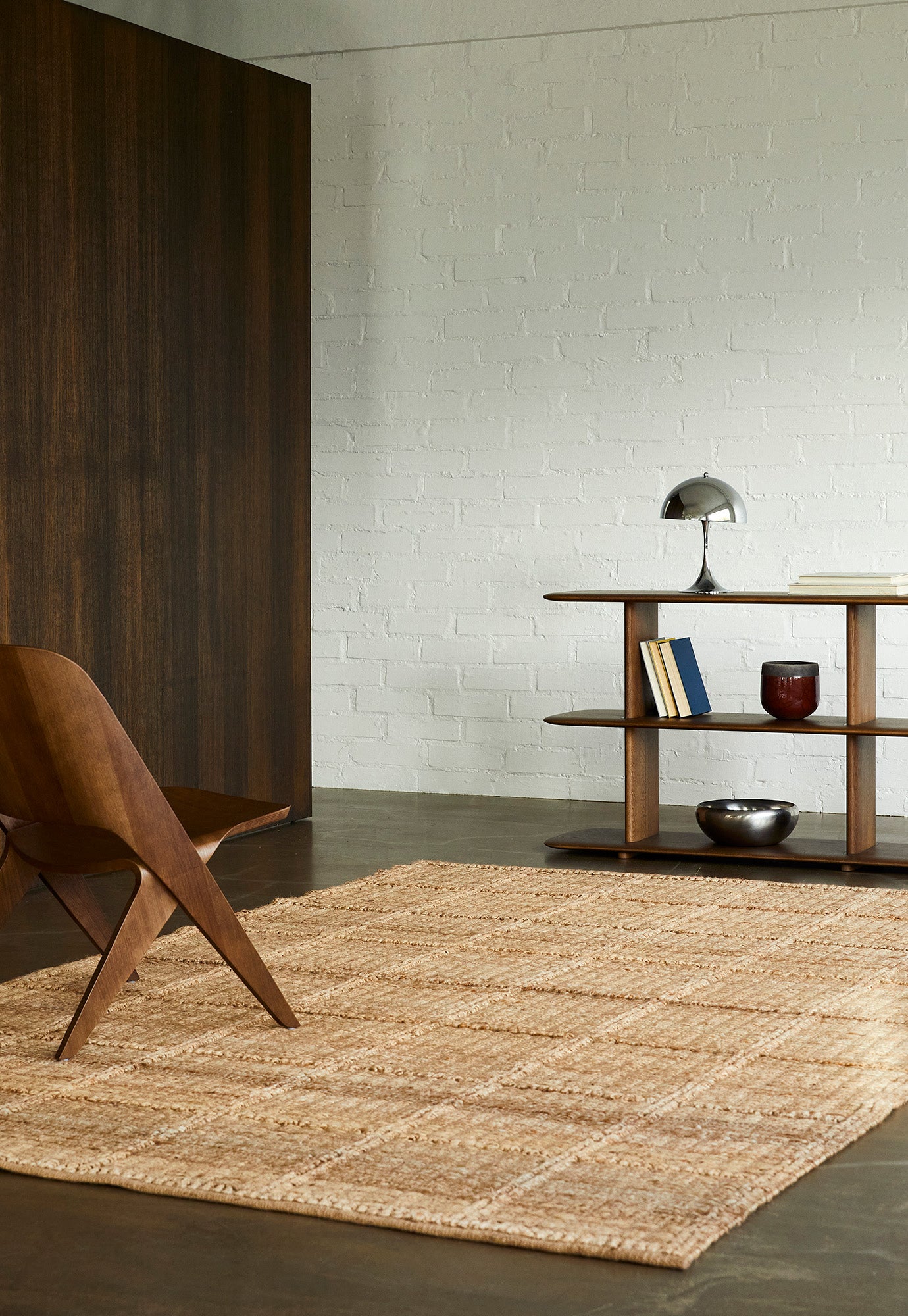 Waffle Square hemp rug