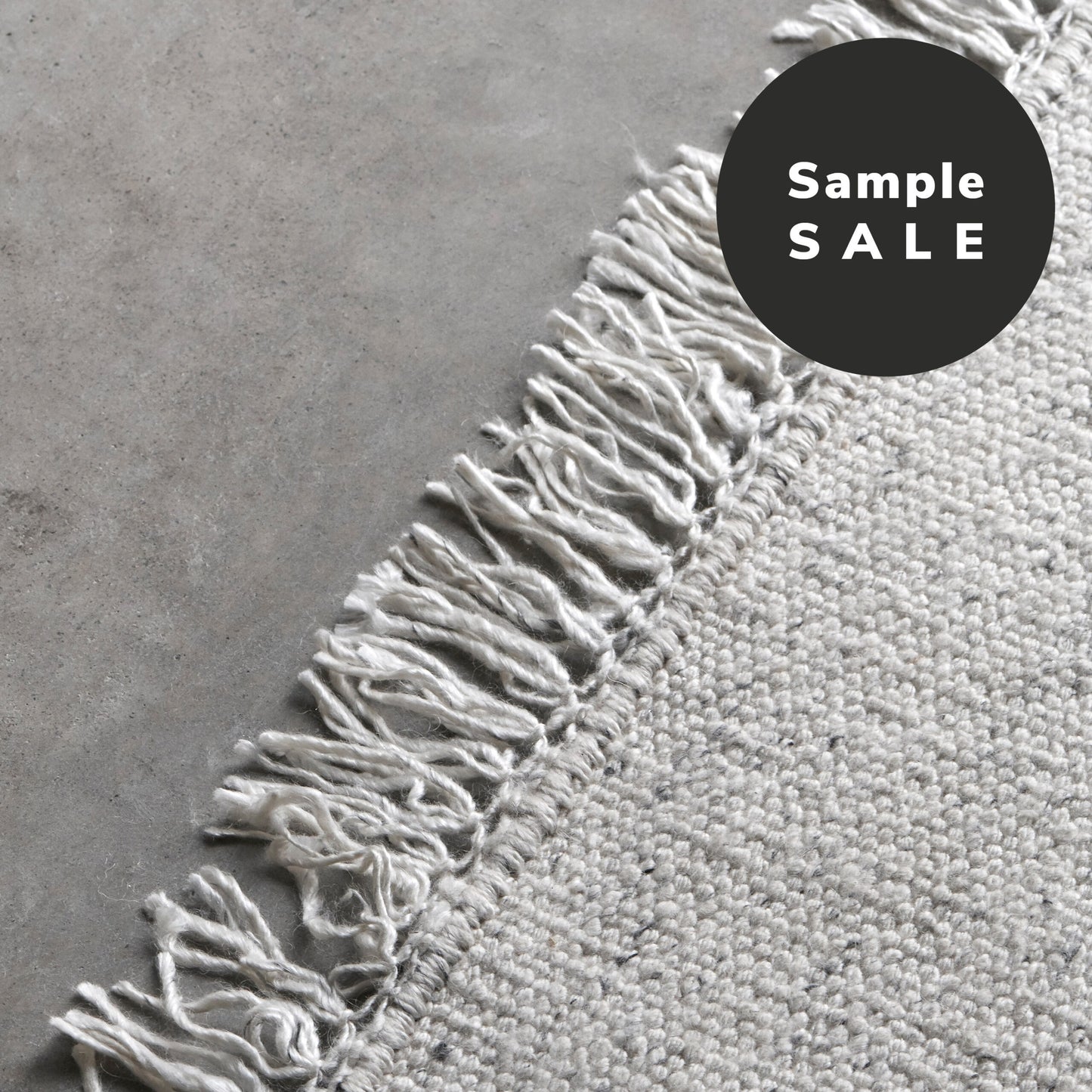 Sample piece, Fringe Bamboo, white