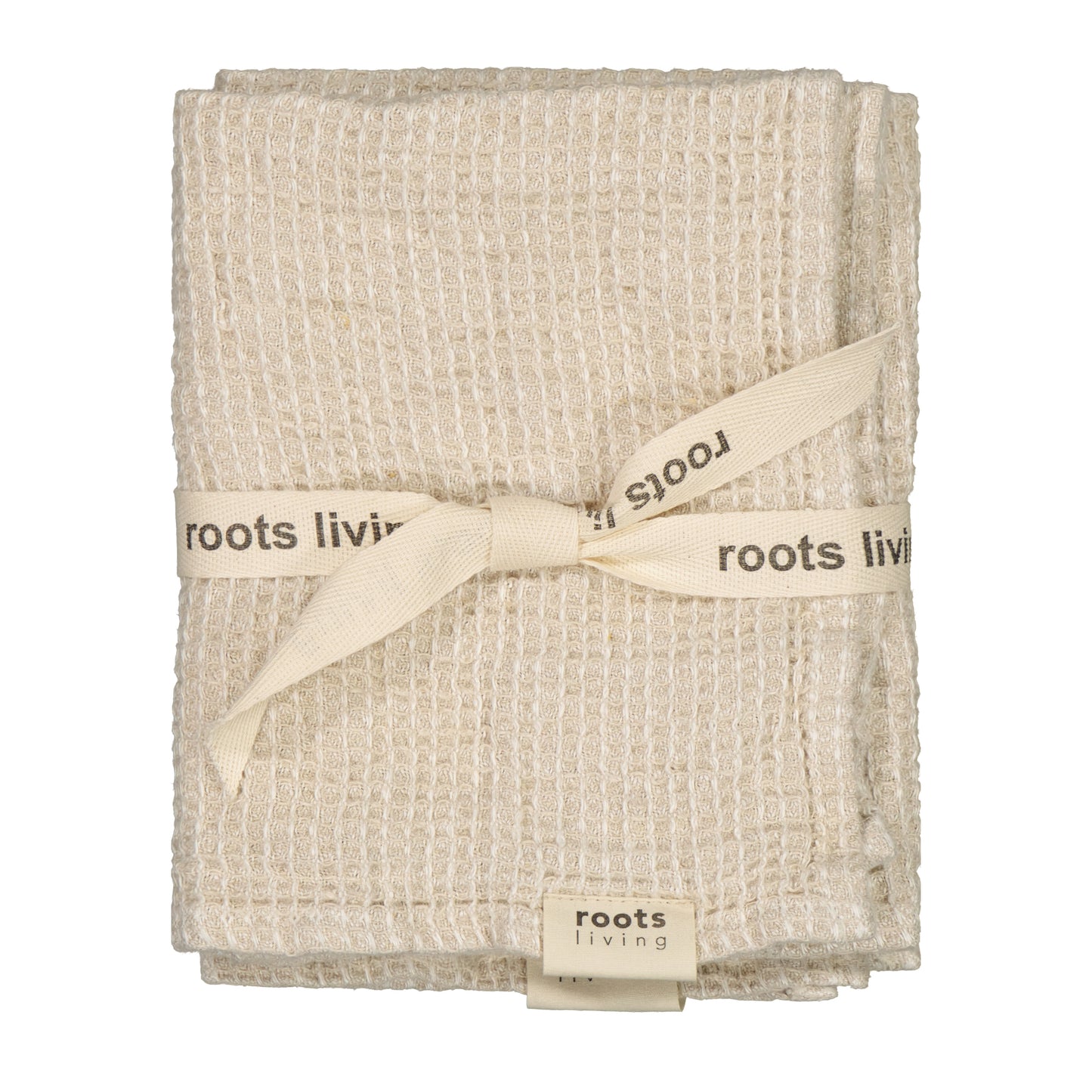 Waffle Linen hand towel 2 pcs, natural