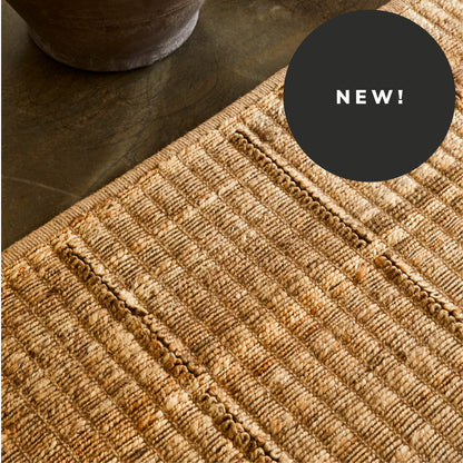 Waffle Line hemp carpet