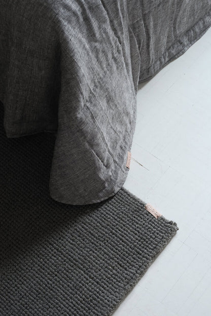 Linen Square Bedspread Graphite