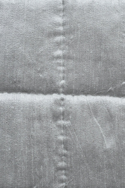 Silver Silk Square Bedspread closeup