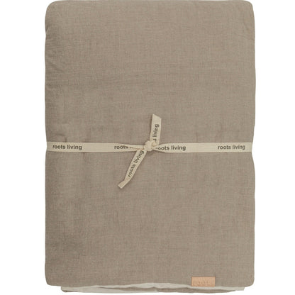 Roots Linen bed throw, natural