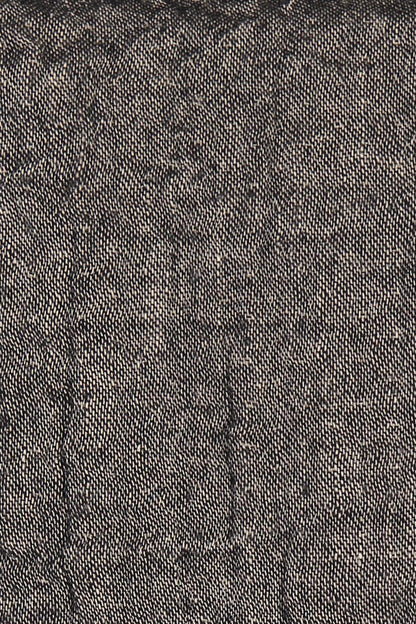 Graphite linen trow closeup