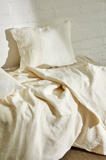 Linen Duvet Cover, off-white 150×210 cm