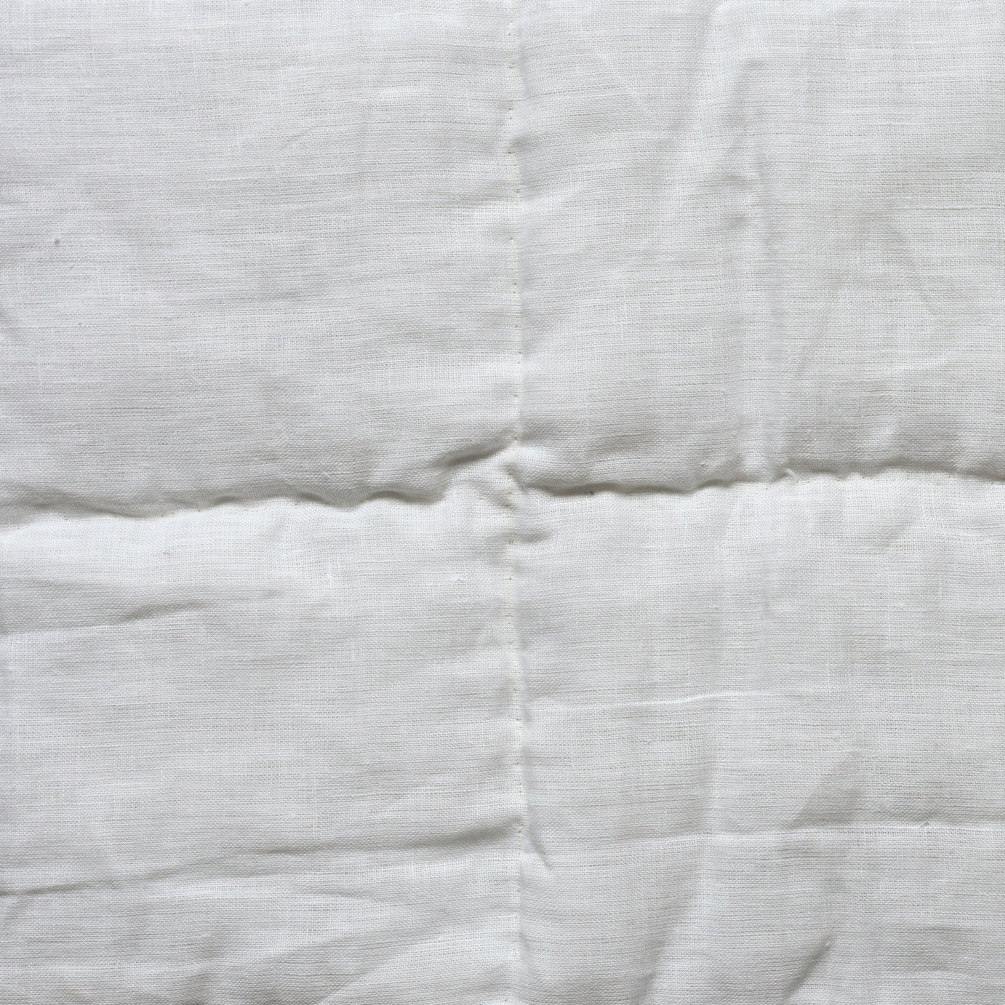 Linen Square Bedspread White