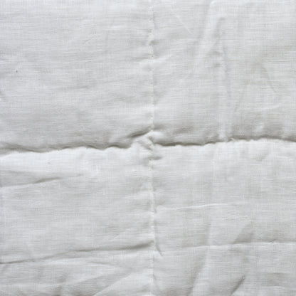 Linen Square Bedspread White