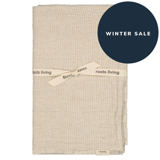 Waffle Linen bath towel, natural